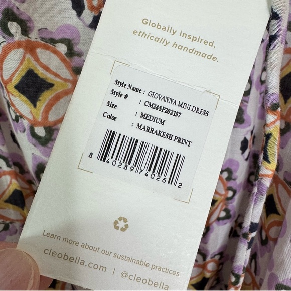 NWT Tuckernuck CLEOBELLA Giovanna Floral Mini Dress in Marrakesh Print Size M - Picture 11 of 16
